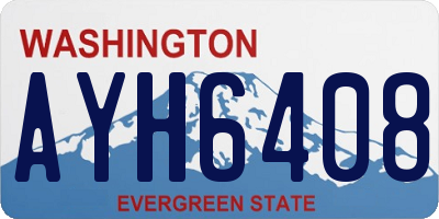 WA license plate AYH6408