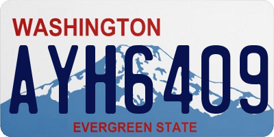 WA license plate AYH6409