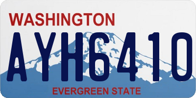 WA license plate AYH6410