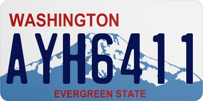 WA license plate AYH6411