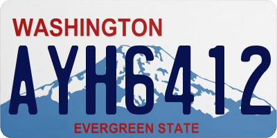 WA license plate AYH6412