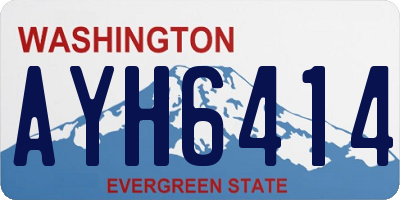 WA license plate AYH6414