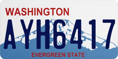 WA license plate AYH6417