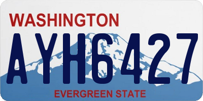 WA license plate AYH6427