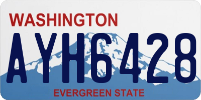 WA license plate AYH6428