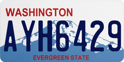 WA license plate AYH6429