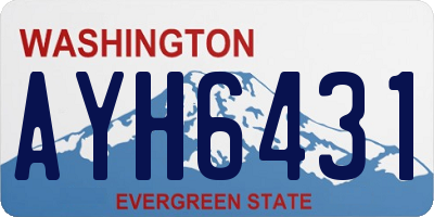 WA license plate AYH6431