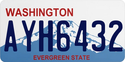 WA license plate AYH6432