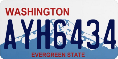 WA license plate AYH6434