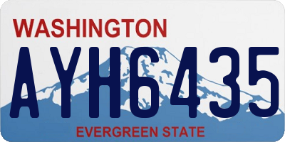 WA license plate AYH6435
