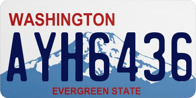 WA license plate AYH6436
