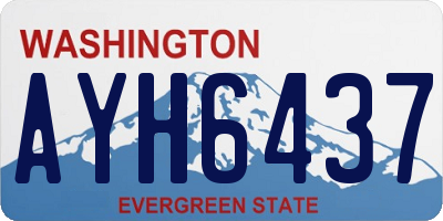 WA license plate AYH6437