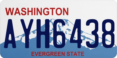 WA license plate AYH6438