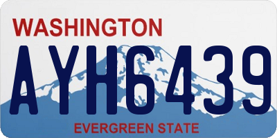 WA license plate AYH6439