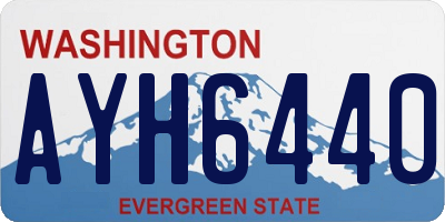 WA license plate AYH6440