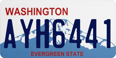 WA license plate AYH6441