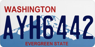 WA license plate AYH6442