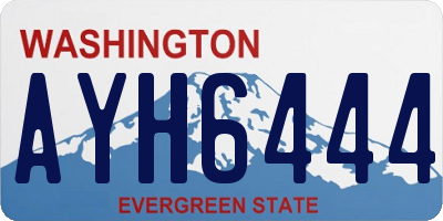 WA license plate AYH6444
