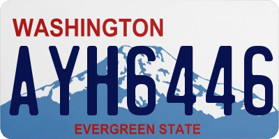 WA license plate AYH6446