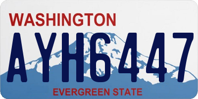 WA license plate AYH6447