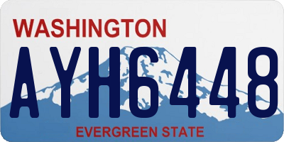 WA license plate AYH6448