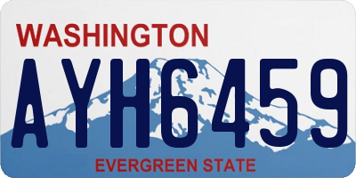 WA license plate AYH6459