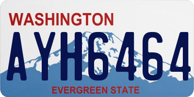WA license plate AYH6464
