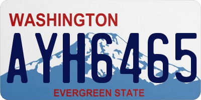 WA license plate AYH6465