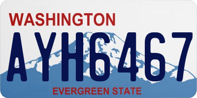 WA license plate AYH6467
