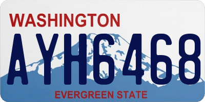 WA license plate AYH6468