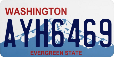 WA license plate AYH6469