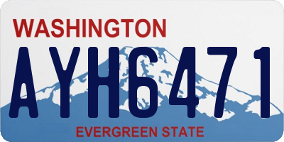 WA license plate AYH6471