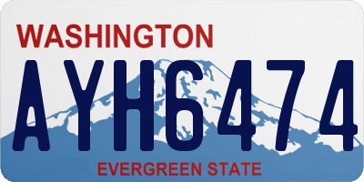 WA license plate AYH6474