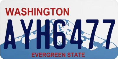 WA license plate AYH6477