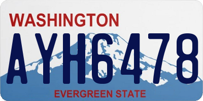 WA license plate AYH6478