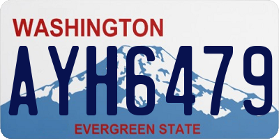 WA license plate AYH6479