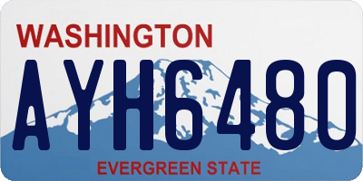 WA license plate AYH6480