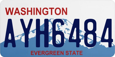 WA license plate AYH6484