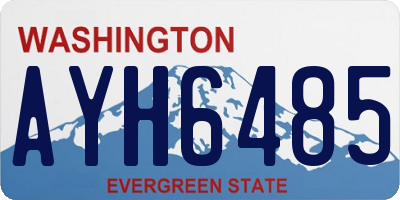 WA license plate AYH6485