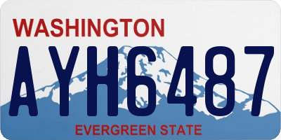 WA license plate AYH6487