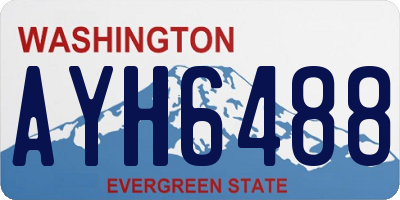 WA license plate AYH6488