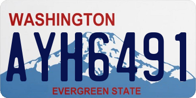 WA license plate AYH6491