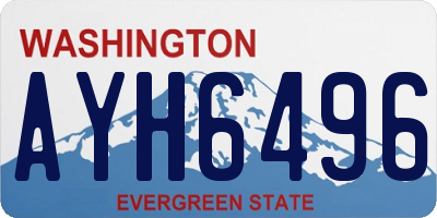 WA license plate AYH6496