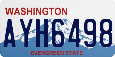 WA license plate AYH6498