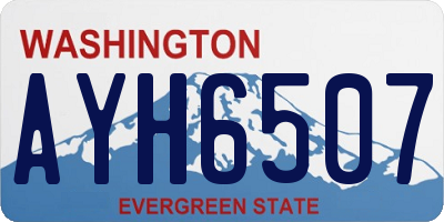 WA license plate AYH6507