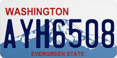 WA license plate AYH6508