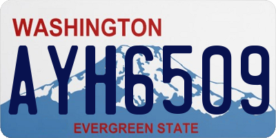 WA license plate AYH6509