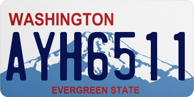 WA license plate AYH6511