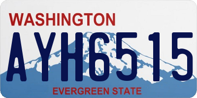 WA license plate AYH6515