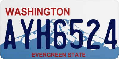WA license plate AYH6524